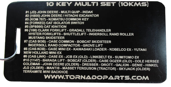10 Key Construction/Heavy Equipment Multi Set
