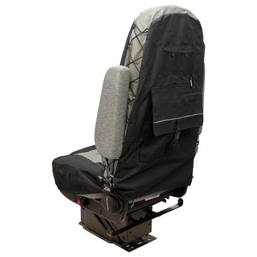 High-Back Truck Replacement Seat/Backrest Cover Kit - Black/Gray