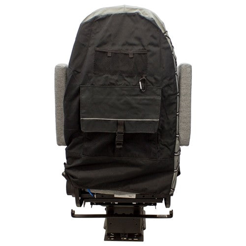 High-Back Truck Replacement Seat/Backrest Cover Kit - Black/Gray