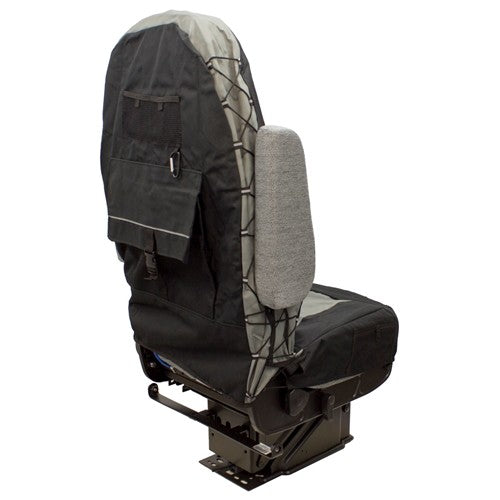 High-Back Truck Replacement Seat/Backrest Cover Kit - Black/Gray
