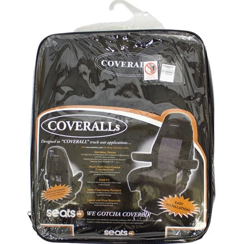 High-Back Truck Replacement Seat/Backrest Cover Kit - Black/Gray