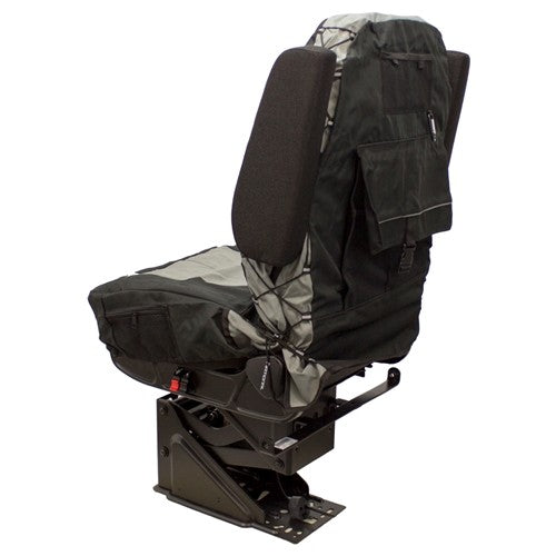 Mid-Back Truck Seat/Backrest Replacement Cover Kit - Black/Gray