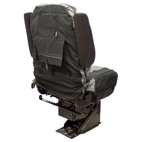 Mid-Back Truck Seat/Backrest Replacement Cover Kit - Black/Gray