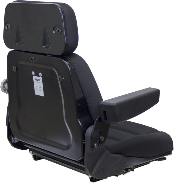 McCormick Tractor Replacement Seat Assembly - Fits Various Models - Black Cloth