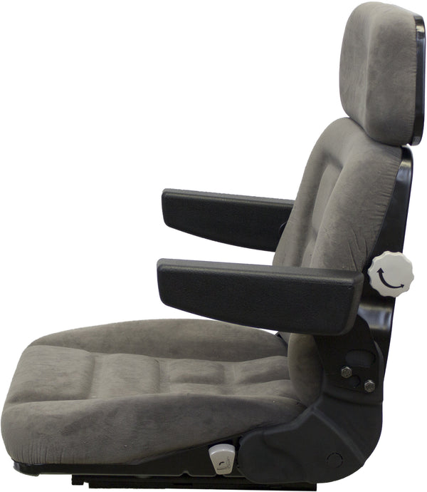 Allis Chalmers Tractor Replacement Seat Assembly - Fits Various Models - Gray Cloth
