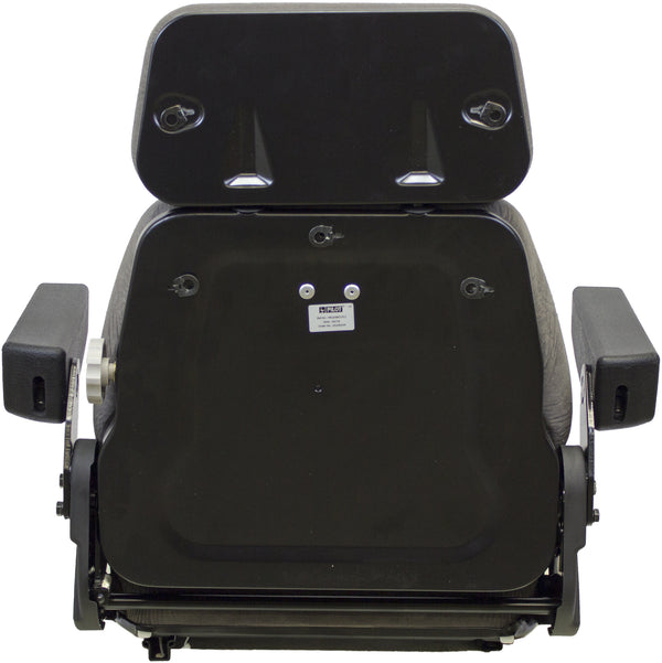 Allis Chalmers Tractor Replacement Seat Assembly - Fits Various Models - Gray Cloth