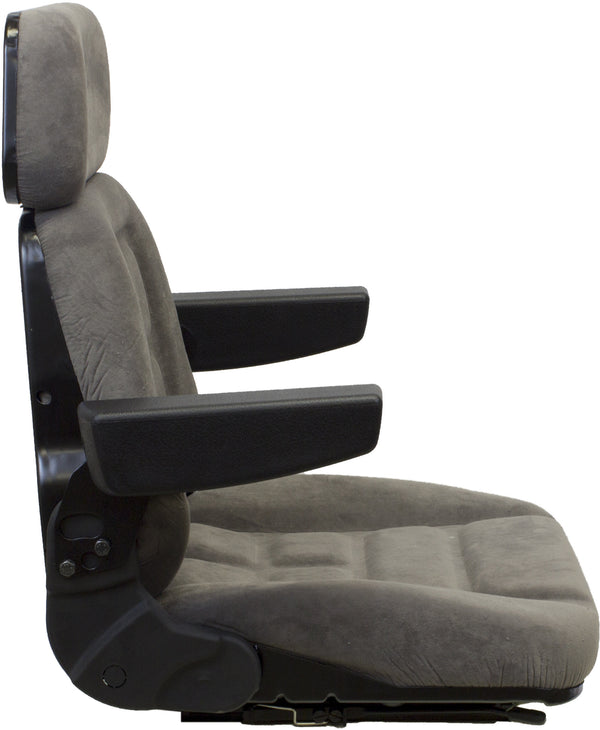 Allis Chalmers Tractor Replacement Seat Assembly - Fits Various Models - Gray Cloth
