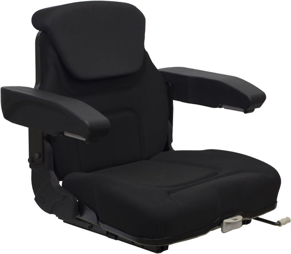 John Deere Tractor Replacement Seat Assembly - Fits Various Models - Black Cloth