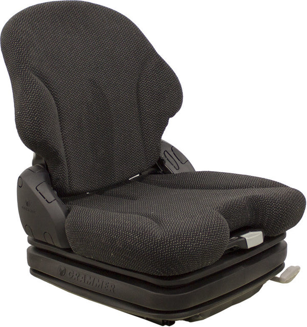 Grasshopper Lawn Mower Replacement Seat & Air Suspension - Fits Various Models - Black Cloth