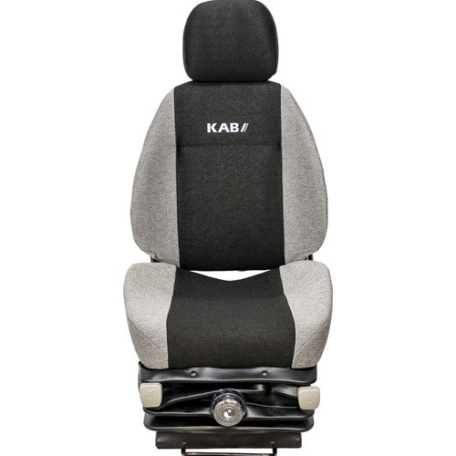 Doosan Wheel Loader Replacement Seat & Mechanical Suspension - Fits Various Models - Gray Cloth