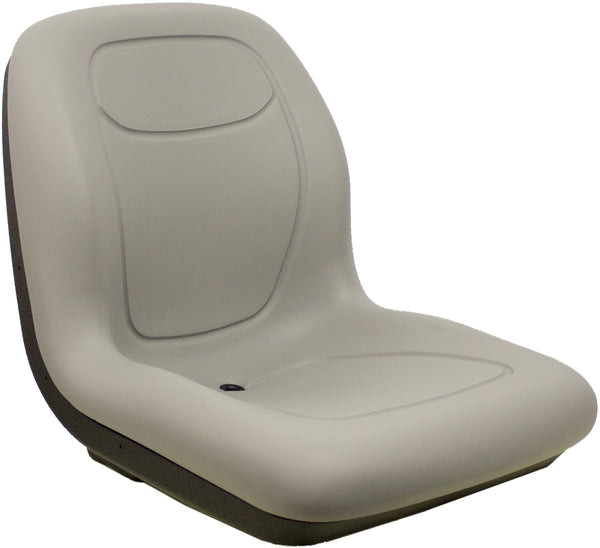 Cub Cadet Lawn Mower Replacement Bucket Seat - Fits Various Models - Gray Vinyl