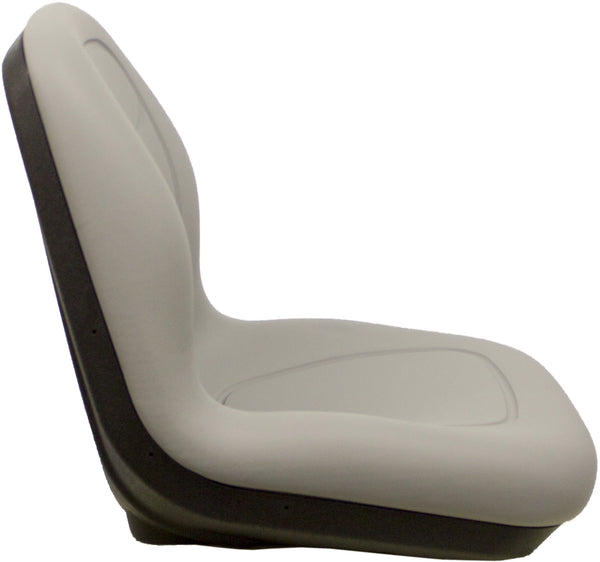 New Holland Compact Tractor Replacement Bucket Seat - Fits Various Models - Gray Vinyl
