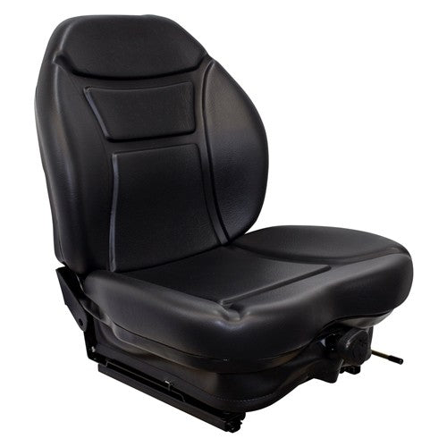 Kubota Lawn Mower Replacement Seat & Mechanical Suspension - Fits Various Models - Black Vinyl