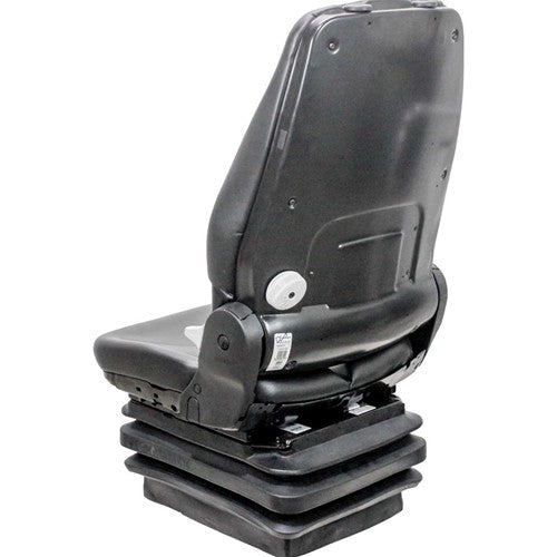 Takeuchi Telehandler Replacement Seat & Mechanical Suspension - Fits Various Models - Black Vinyl