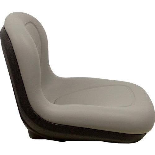 Woods Mow'n Machine Lawn Mower Replacement Bucket Seat - Fits Various Models - Gray Vinyl