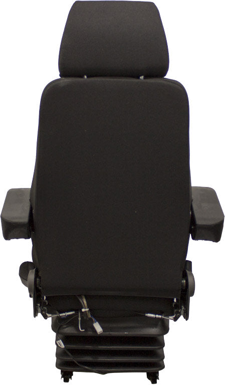 Caterpillar Excavator Replacement Seat & Air Suspension - Fits Various Models - Black Cloth
