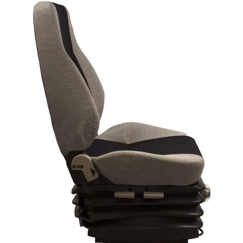 Komatsu Wheel Loader Replacement Seat & Mechanical Suspension - Fits Various Models - Gray Cloth