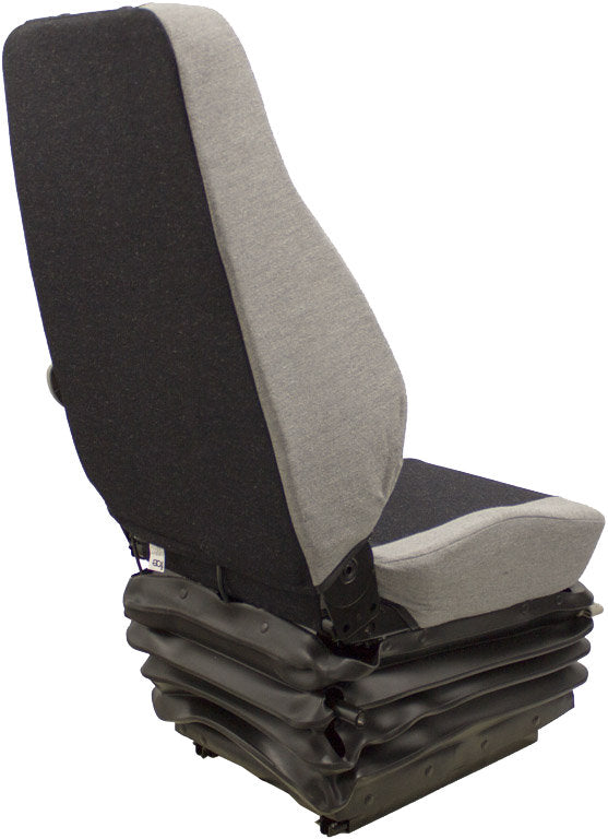 Komatsu Excavator Replacement Seat & Air Suspension - Fits Various Models - Gray Cloth