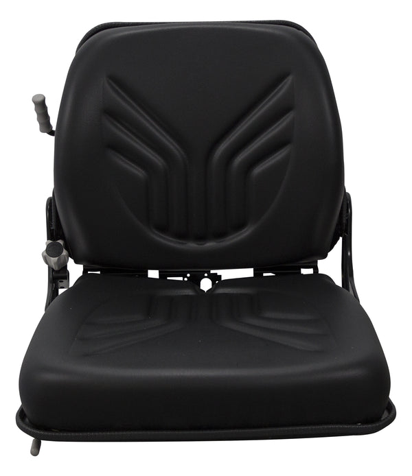 Bobcat Skid Steer Replacement Seat & Semi-Suspension - Fits Various Models - Black Vinyl