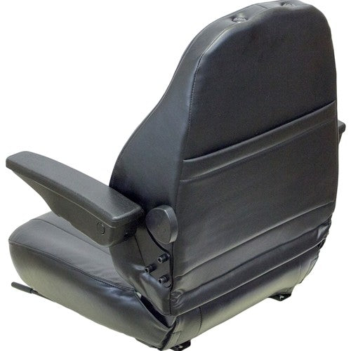 Case IH Tractor Replacement Seat Assembly w/Arms - Fits Various Models - Black Vinyl