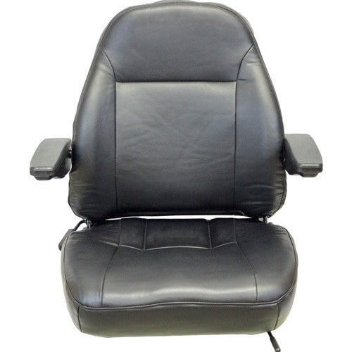 Case IH Tractor Replacement Seat Assembly w/Arms - Fits Various Models - Black Vinyl