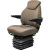 John Deere 30-55 Hydraulic Series Tractor Replacement Seat & Air Suspension - Fits Various Models - Brown Cloth