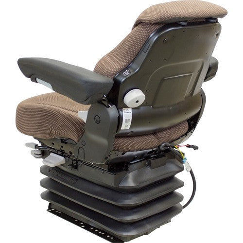 John Deere 6000-7030 Series Tractor Replacement Seat & Air Suspension - Fits Various Models - Brown Cloth