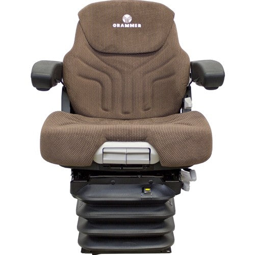 John Deere 6000-7030 Series Tractor Replacement Seat & Air Suspension - Fits Various Models - Brown Cloth