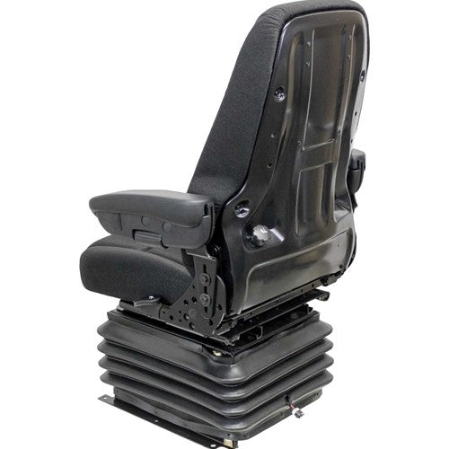 John Deere K Series Wheel Loader Replacement Seat & Air Suspension- Fits Various Models - Gray Cloth