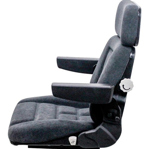 Case IH 71-89 Series Magnum and Steiger 9100-9300 Series Tractor Replacement Seat Assembly - Fits Various Models - Gray Cloth