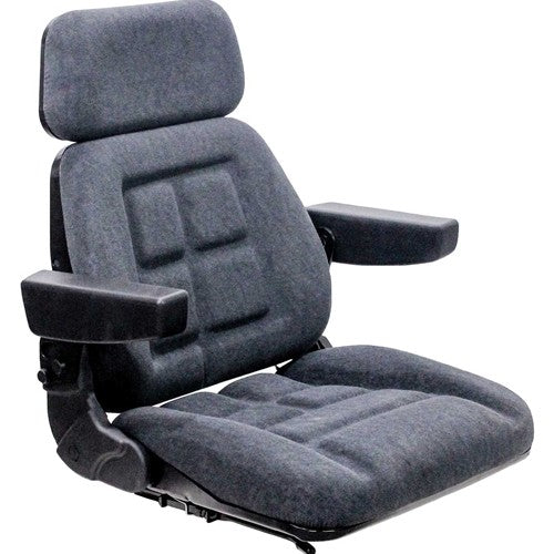 Case IH 71-89 Series Magnum and Steiger 9100-9300 Series Tractor Replacement Seat Assembly - Fits Various Models - Gray Cloth