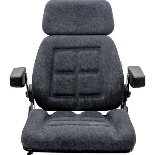 Case IH 71-89 Series Magnum and Steiger 9100-9300 Series Tractor Replacement Seat Assembly - Fits Various Models - Gray Cloth