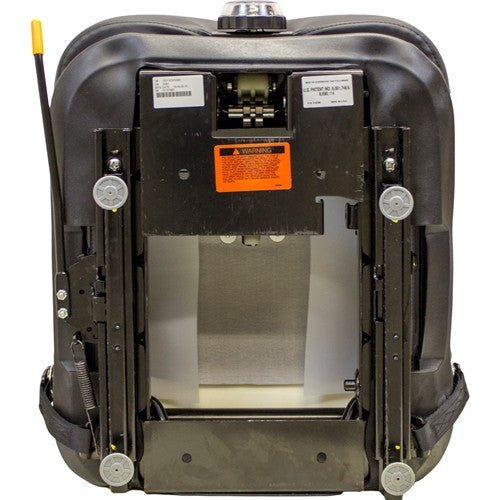 Exmark Lawn Mower Replacement Seat & Mechanical Suspension - Fits Various Models - Black Vinyl