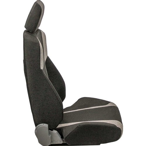 Caterpillar Excavator/Material Handler Replacement Seat Top Assembly - Fits Various Models - Multi-Gray Cloth