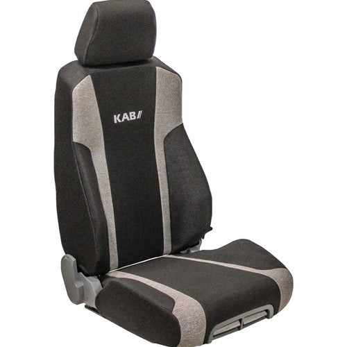 Caterpillar Excavator/Material Handler Replacement Seat Top Assembly - Fits Various Models - Multi-Gray Cloth