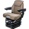 Allis Chalmers Tractor Replacement Seat & Air Suspension - Fits Various Models - Brown Cloth