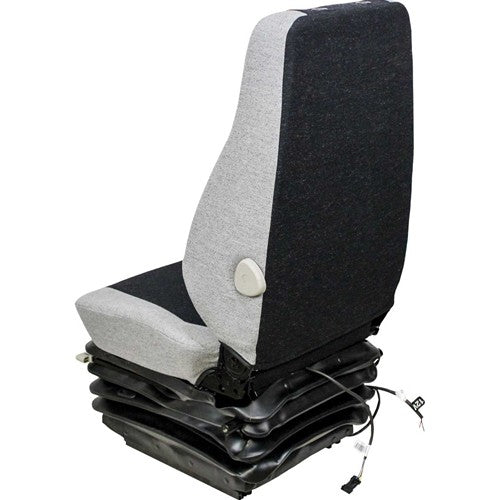 Caterpillar Motor Grader Replacement Seat & Air Suspension (12V) - Fits Various Models - Multi-Gray Cloth