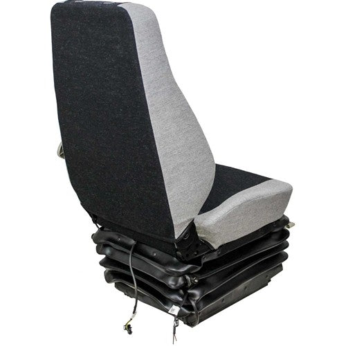Caterpillar Motor Grader Replacement Seat & Air Suspension (12V) - Fits Various Models - Multi-Gray Cloth