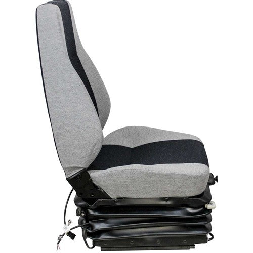 Caterpillar Motor Grader Replacement Seat & Air Suspension (12V) - Fits Various Models - Multi-Gray Cloth