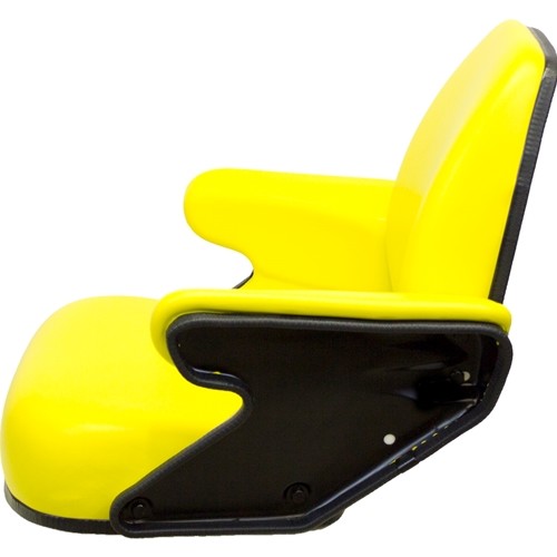 John Deere Tractor 4 Piece Replacement Seat Assembly - Fits Various Models - Yellow Vinyl
