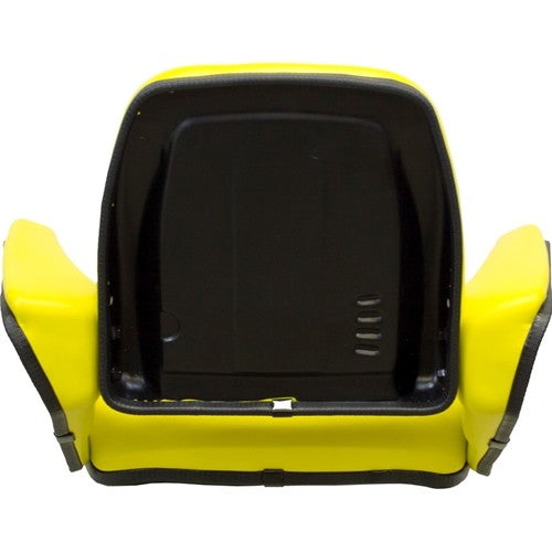 John Deere Tractor 4 Piece Replacement Seat Assembly - Fits Various Models - Yellow Vinyl