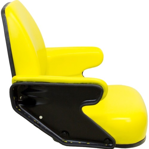 John Deere Tractor 4 Piece Replacement Seat Assembly - Fits Various Models - Yellow Vinyl