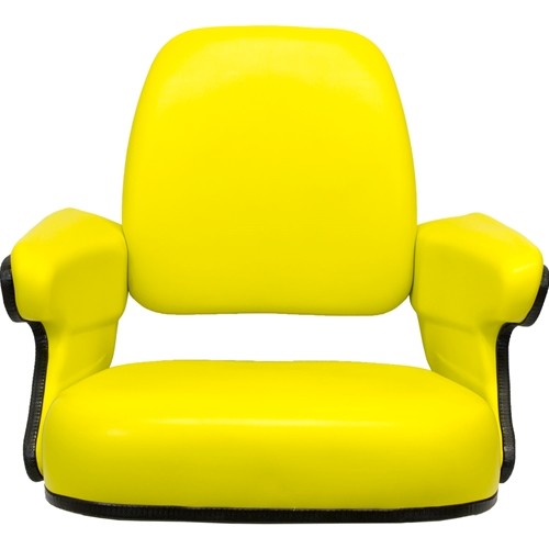 John Deere Tractor 4 Piece Replacement Seat Assembly - Fits Various Models - Yellow Vinyl
