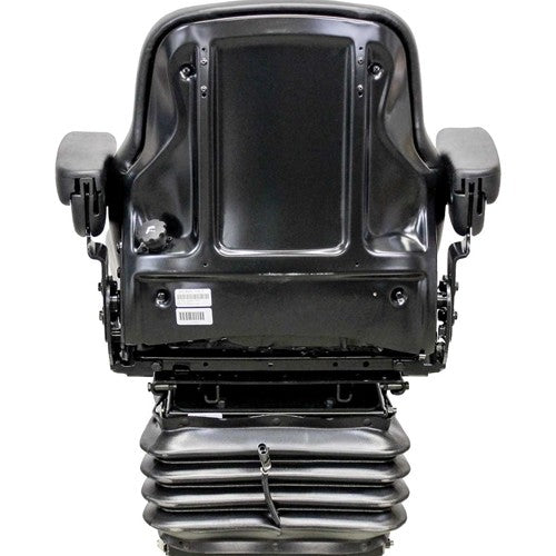 John Deere Motor Grader Replacement Seat & Air Suspension - Fits Various Models - Black Vinyl