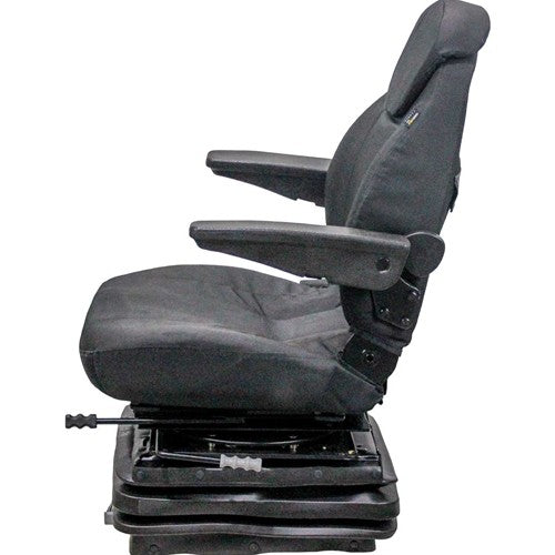 Allis Chalmers 7000 Series Tractor Replacement Seat & Mechanical Suspension - Fits Various Models - Black Cloth