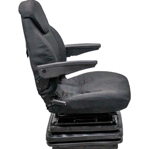 Allis Chalmers 7000 Series Tractor Replacement Seat & Mechanical Suspension - Fits Various Models - Black Cloth
