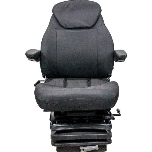 Allis Chalmers 7000 Series Tractor Replacement Seat & Mechanical Suspension - Fits Various Models - Black Cloth
