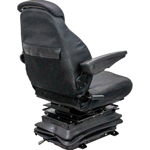 International Harvester 86-88 Series Tractor Replacement Seat & Air Suspension - Fits Various Models - Black Cloth