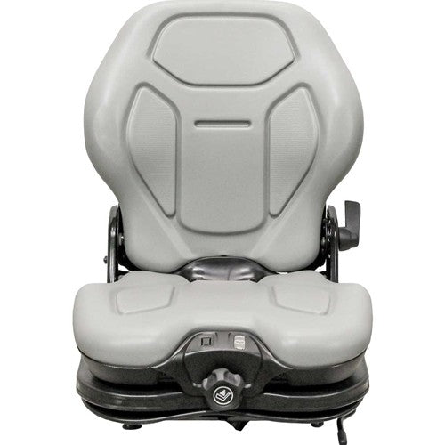 Bobcat Skid Steer Replacement Seat & Mechanical Suspension - Fits Various Models - Gray Vinyl