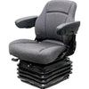 John Deere Log Loader Replacement Seat & Air Suspension - Fits Various Models - Gray Cloth
